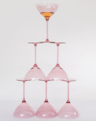 Rose Estelle Colored Martini Glass