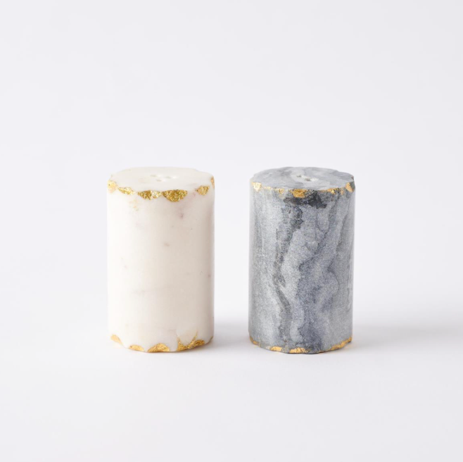 Marble Salt & Pepper Shakers (Set of 2)