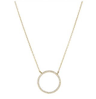 Pavè Cz Circle Necklace