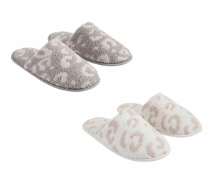 Leopard Chenille Slippers