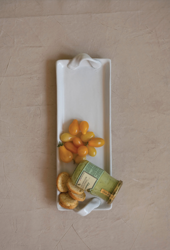 Stoneware Tray with Handles