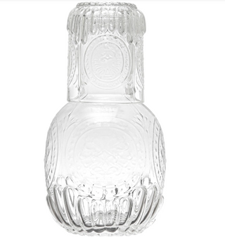 Embossed Glass Carafe