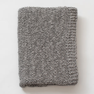 Slub Knit Throw - Gray
