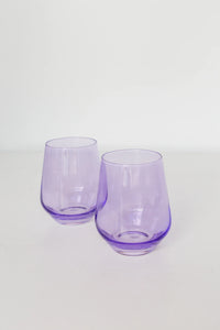 Lavender Estelle Stemless Wine Glass
