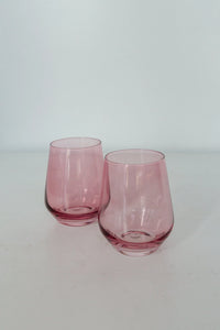 Rose Estelle Stemless Wine Glass