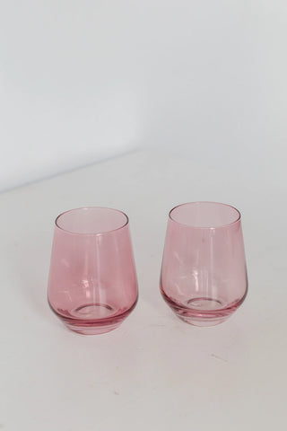 Rose Estelle Stemless Wine Glass