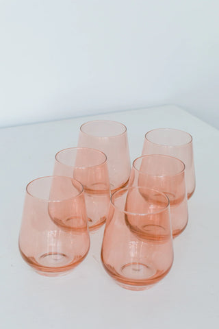 Blush Estelle Stemless Wine Glass