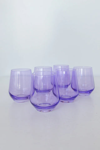 Lavender Estelle Stemless Wine Glass