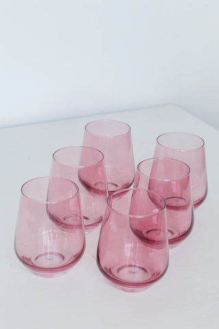 Rose Estelle Stemless Wine Glass