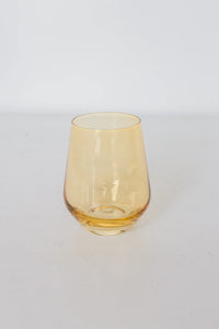 Yellow Estelle Stemless Wine Glass