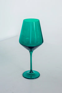 Emerald Green Estelle Stemmed Wine Glass