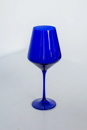Royal Blue Estelle Stemmed Wine Glass