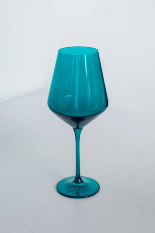 Teal Estelle Stemmed Wine Glass