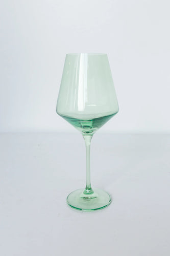 Mint Green Estelle Stemmed Wine Glass