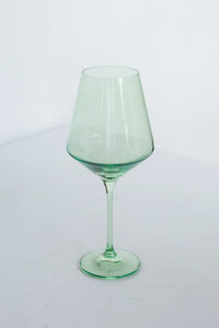 Mint Green Estelle Stemmed Wine Glass
