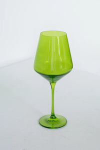 Forest Green Estelle Stemmed Wine Glass