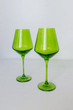 Forest Green Estelle Stemmed Wine Glass