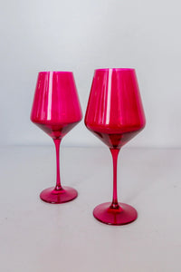 Fuchsia Estelle Stemmed Wine Glass