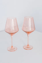 Blush Pink Estelle Stemmed Wine Glass