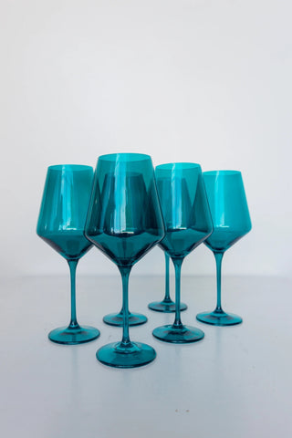 Emerald Green Estelle Stemmed Wine Glass