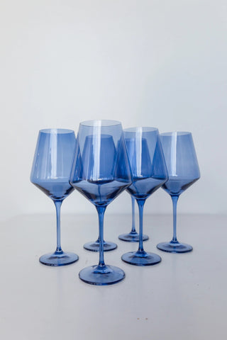 Cobalt Blue Estelle Stemmed Wine Glass