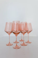 Blush Pink Estelle Stemmed Wine Glass