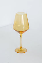 Yellow Estelle Stemmed Wine Glass