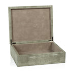 Moorea Shagreen Leather Box with Suede Interior - Large