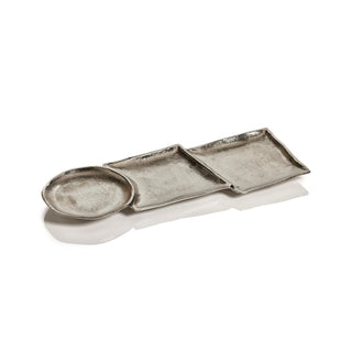 Organic Shape 3 Section Condiment Tray