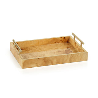 Leiden Burl Wood Tray