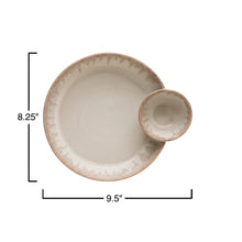 Stoneware Sectioned Serving Dish