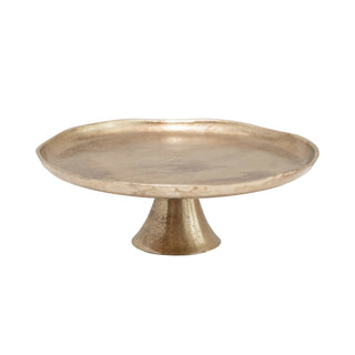 Gold Aluminum Tray on Pedestal