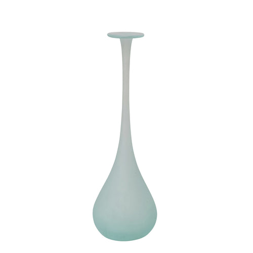 Hand-Blown Frosted Glass Vase