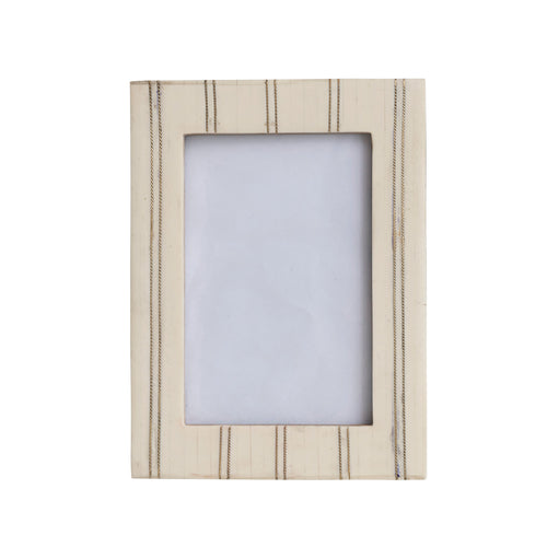 Resin & Glass Photo Frame with Metal Inlay