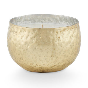 Winter White Demi Iced Metal Candle