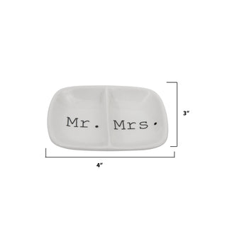 Mr. & Mrs. Ceramic Ring Dish