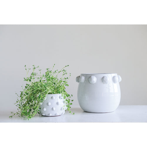 Raised Dot Terra Cotta Planter