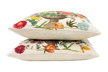 Wildflower Floral Embroidered Pillow