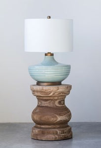 Ceramic Aqua Table Lamp