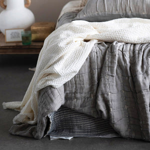 Cotton Waffle Weave Bed Cover Set