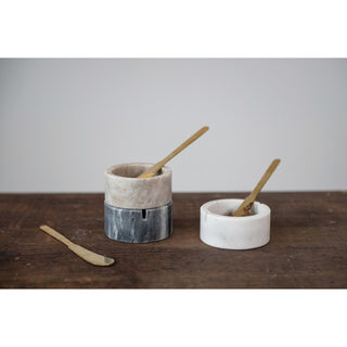 Marble Bowl & Knife Set