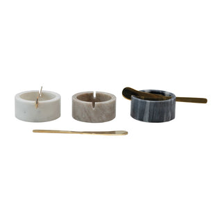 Marble Bowl & Knife Set