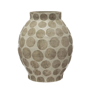 Terra-cotta Vase with Wax Relief Dots