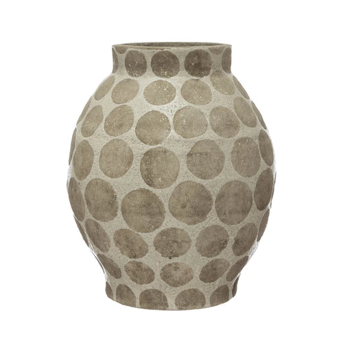 Terra-cotta Vase with Wax Relief Dots