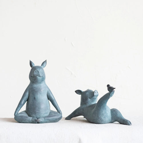 Resin Yoga Pig