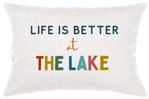 Life is Better at the Lake Lumbar Pillow