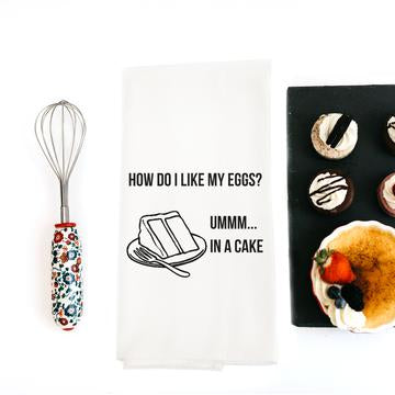 Eggs in a Cake Snarky Dish Towel