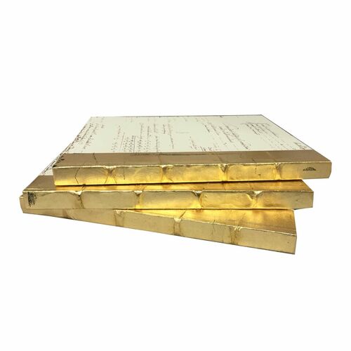 Gold Metallic XL Script Cover Decorative Book