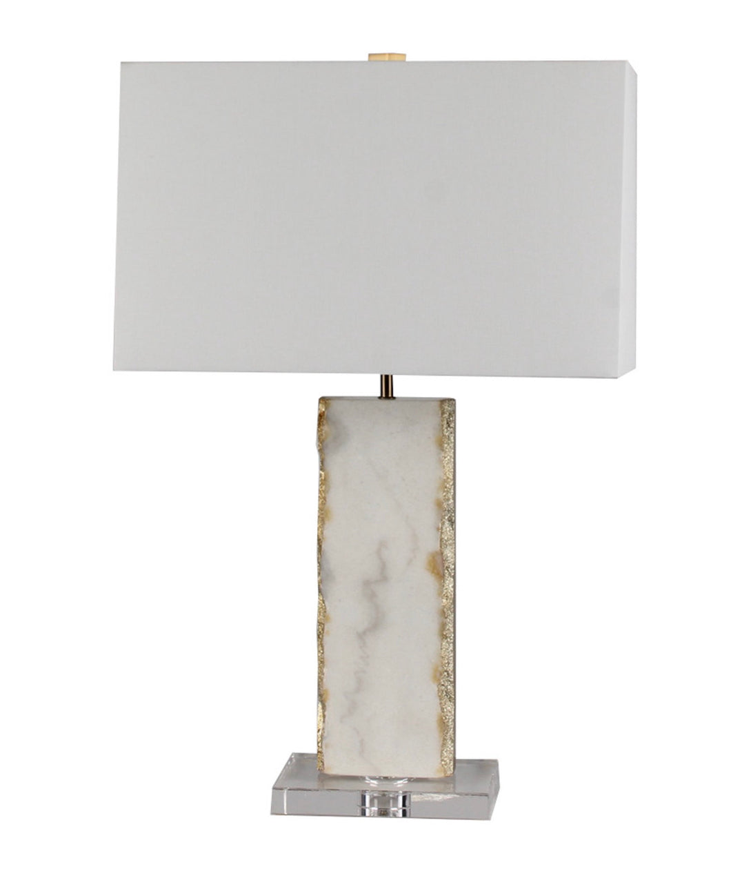 Marble Table Lamp with Crystal Base