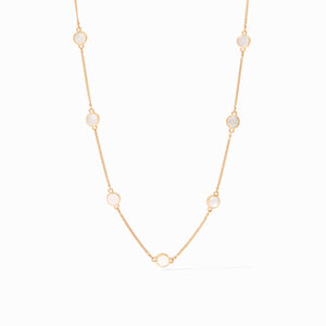 Valencia Delicate Station Necklace - Mother of Pearl